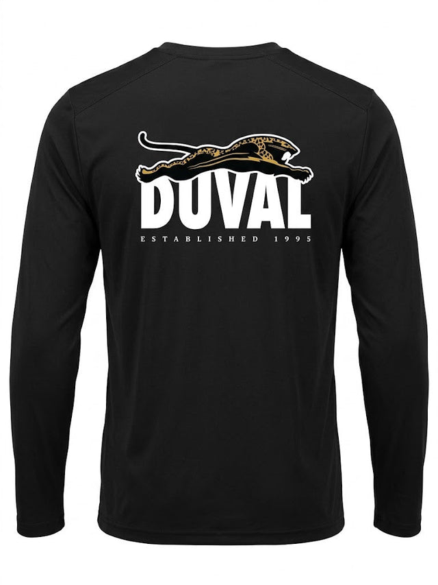 Duval Threads Men's 1995 Leaping Jaguar Black Long Sleeve