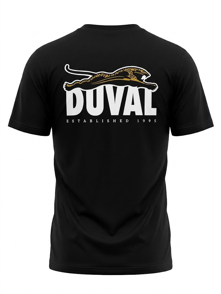 Duval Threads Men's 1995 Leaping Jaguar Black Tee