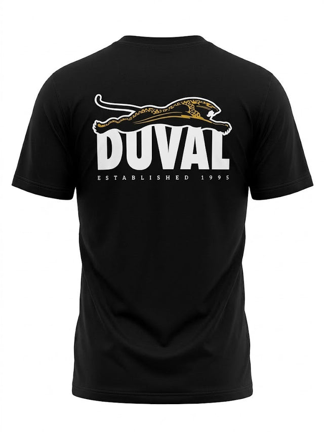 Duval Threads Men's 1995 Leaping Jaguar Black Tee