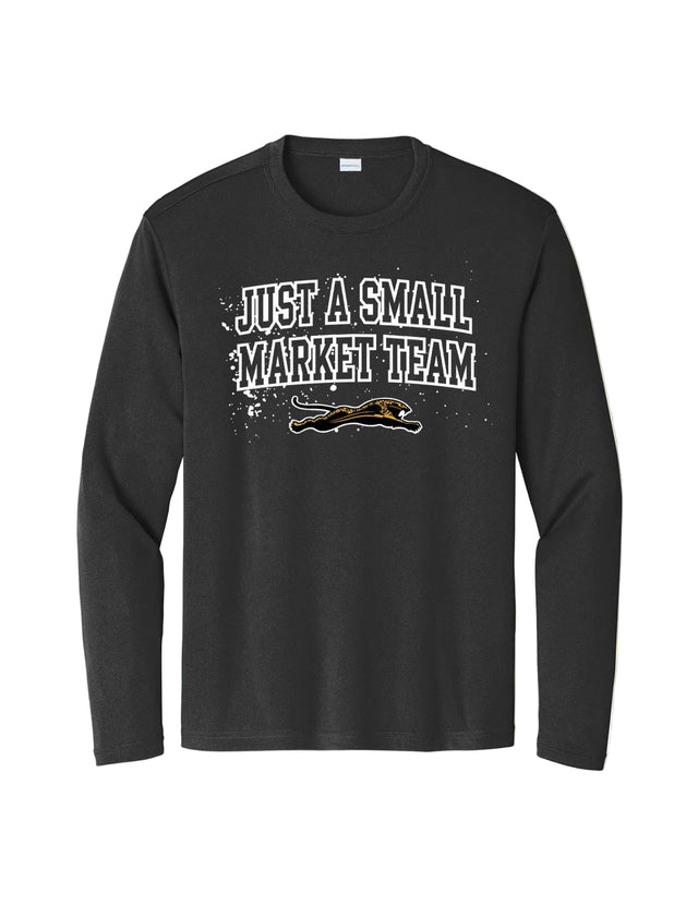 Duval Threads Men's Small Market Leaping Jaguar Dry Tech Long Sleeve