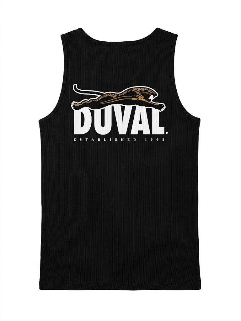 Duval Threads Men's 1995 Leaping Jaguar Black Tank